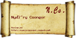 Nyáry Csongor névjegykártya